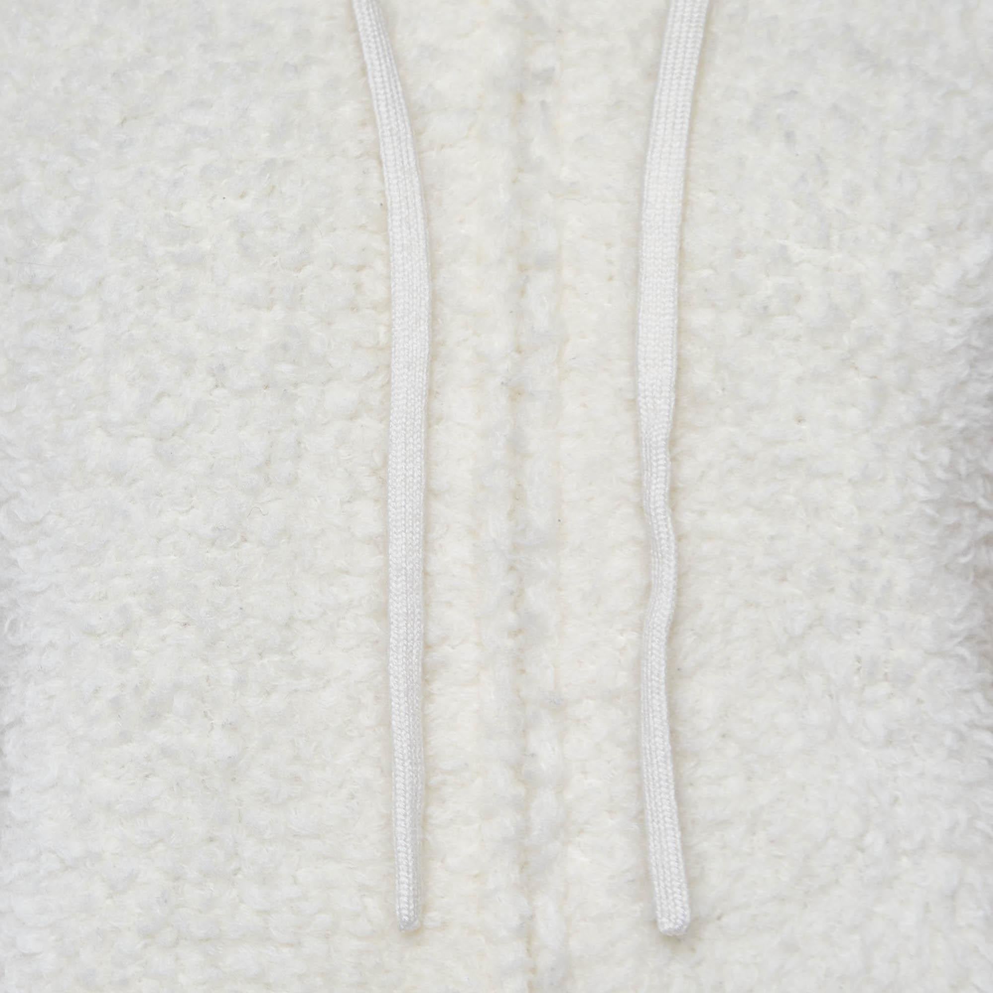 Dior Cream Fleece Wool J'Adior 8 Hooded Cardigan S 1