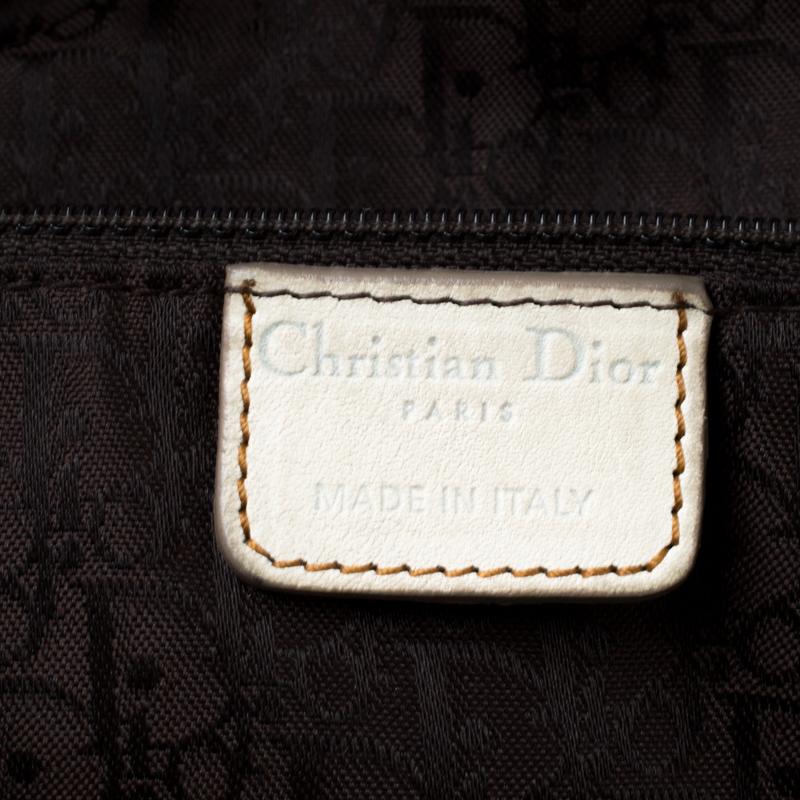 Dior Cream Gaucho Leather Large Double Saddle Shoulder Bag 1