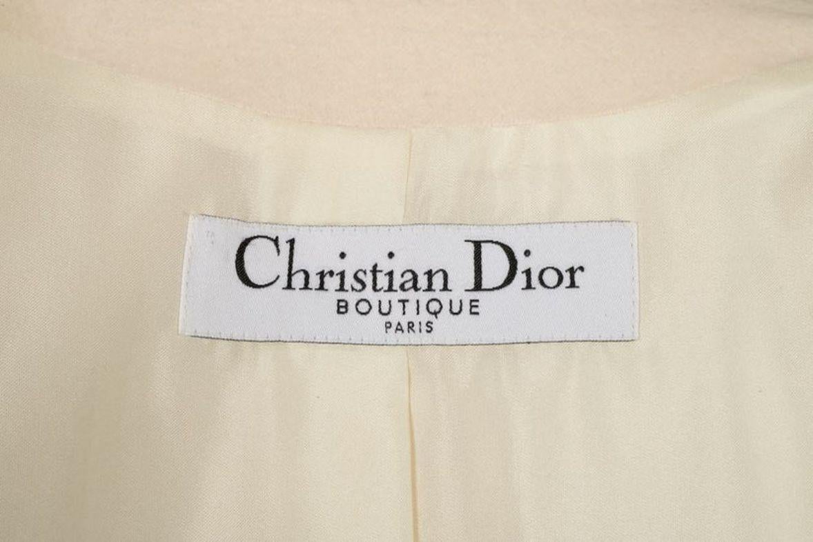Dior Cream Jacket in Cashmere For Sale 6