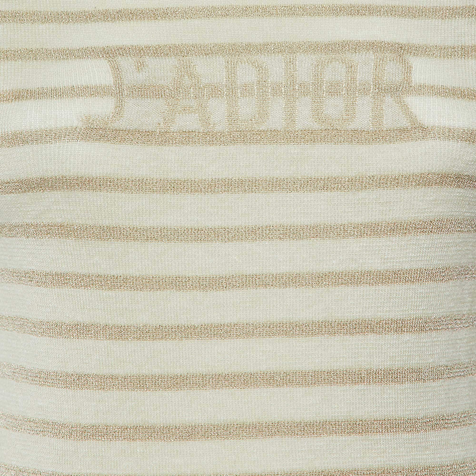 Beige Pull en lurex crème J'Adior Dior en vente