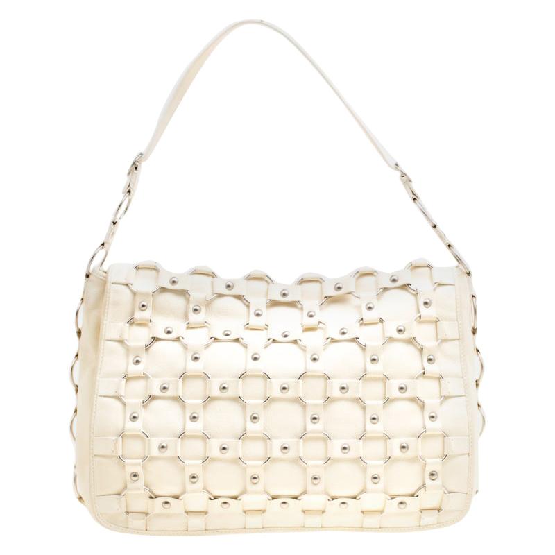 Dior Cream Leather Croisette Hobo