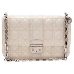 Dior Cream Leather Large Miss Dior Flap Bag