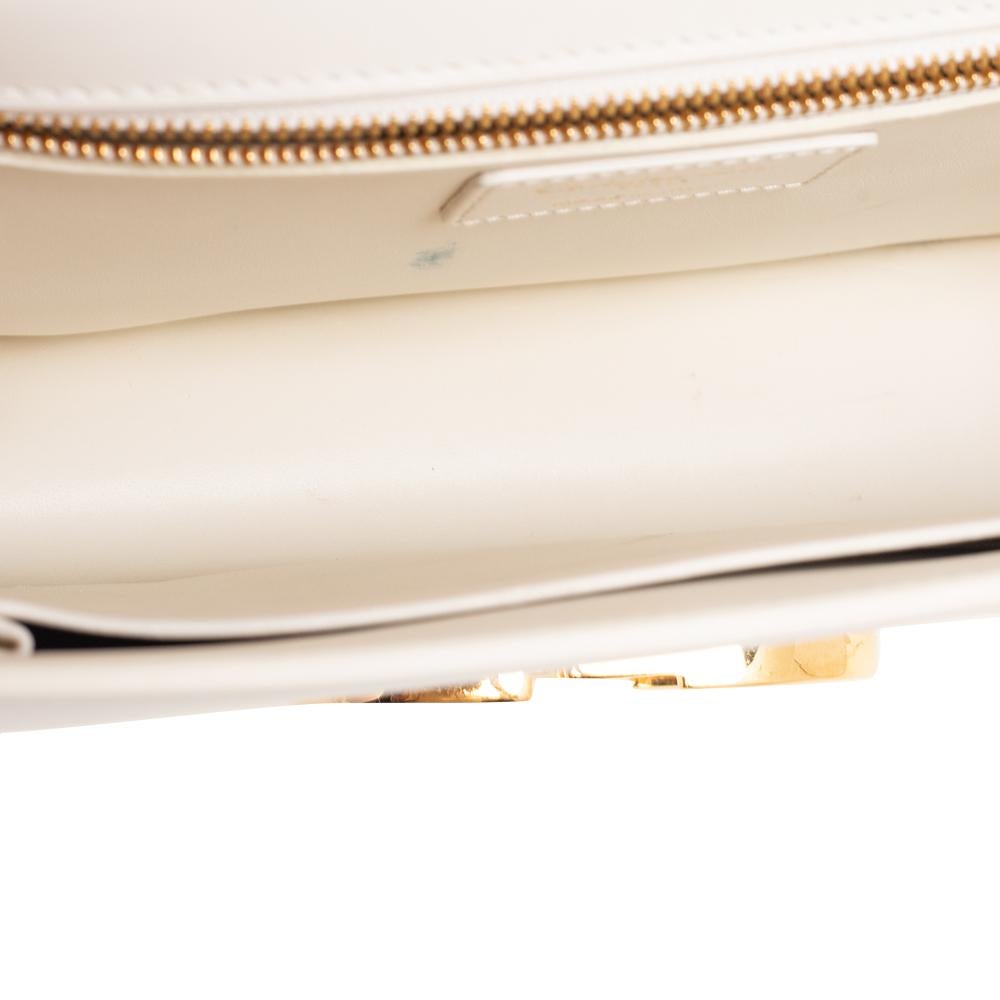 Dior Cream Leather Montaigne 30 Flap Shoulder Bag 5