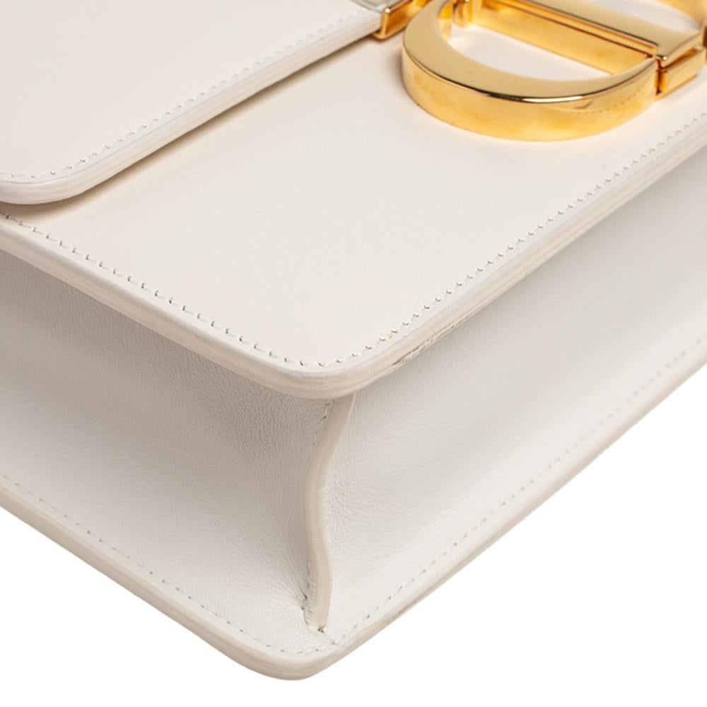 Dior Cream Leather Montaigne 30 Flap Shoulder Bag 6