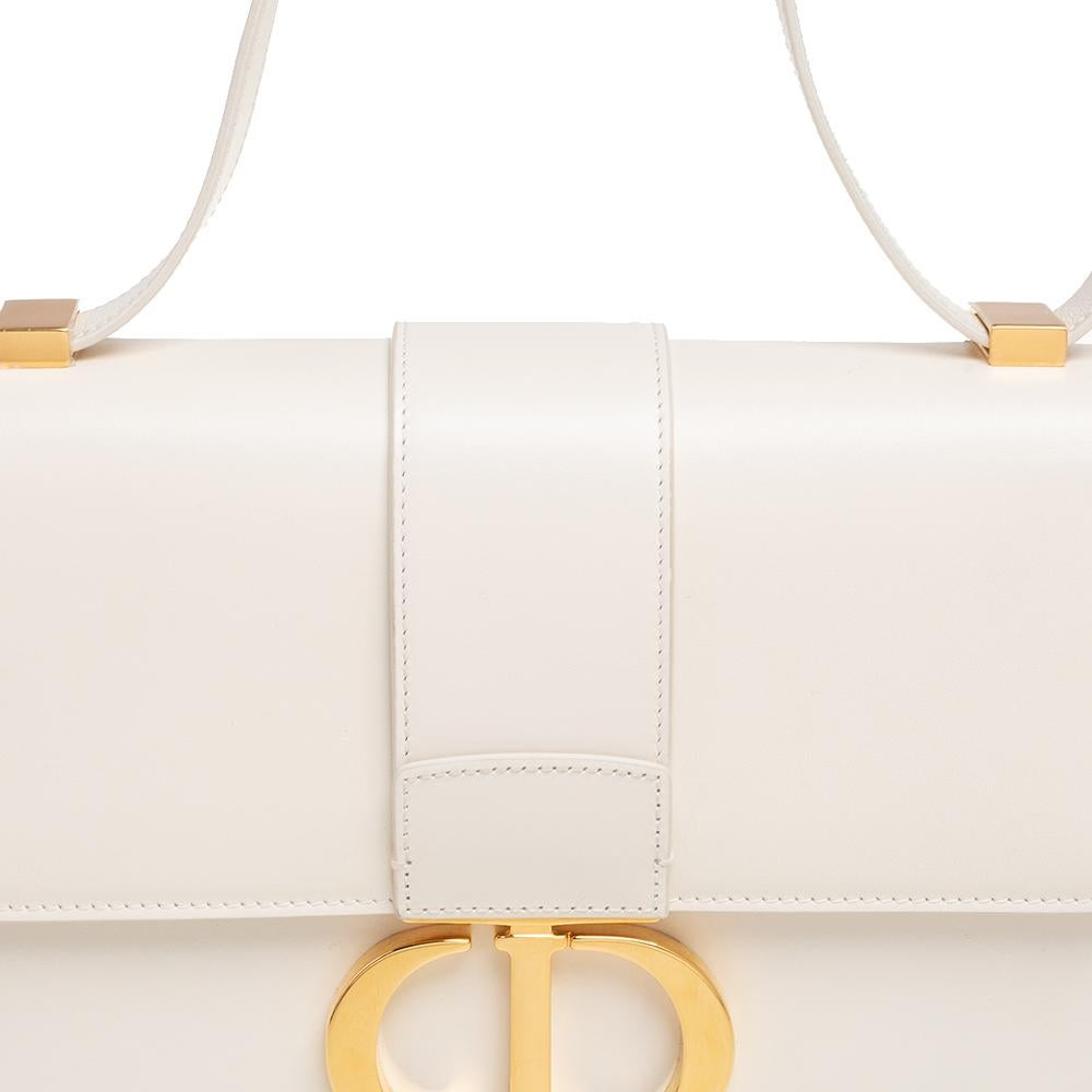 Dior Cream Leather Montaigne 30 Flap Shoulder Bag 7