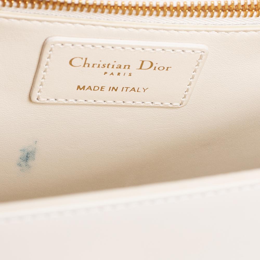 Dior Cream Leather Montaigne 30 Flap Shoulder Bag 4