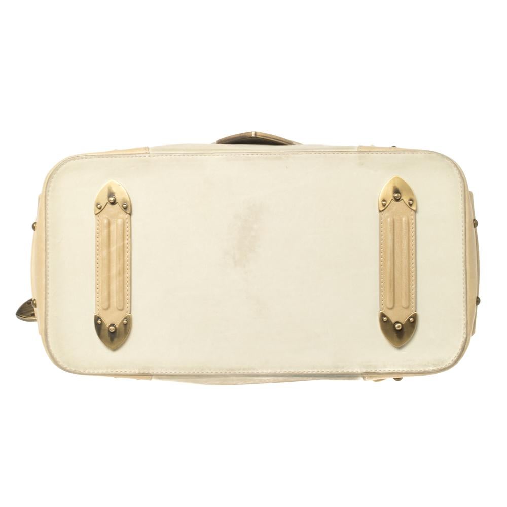 Cartera Jeanne Frame de piel y nobuk crema Dior 3