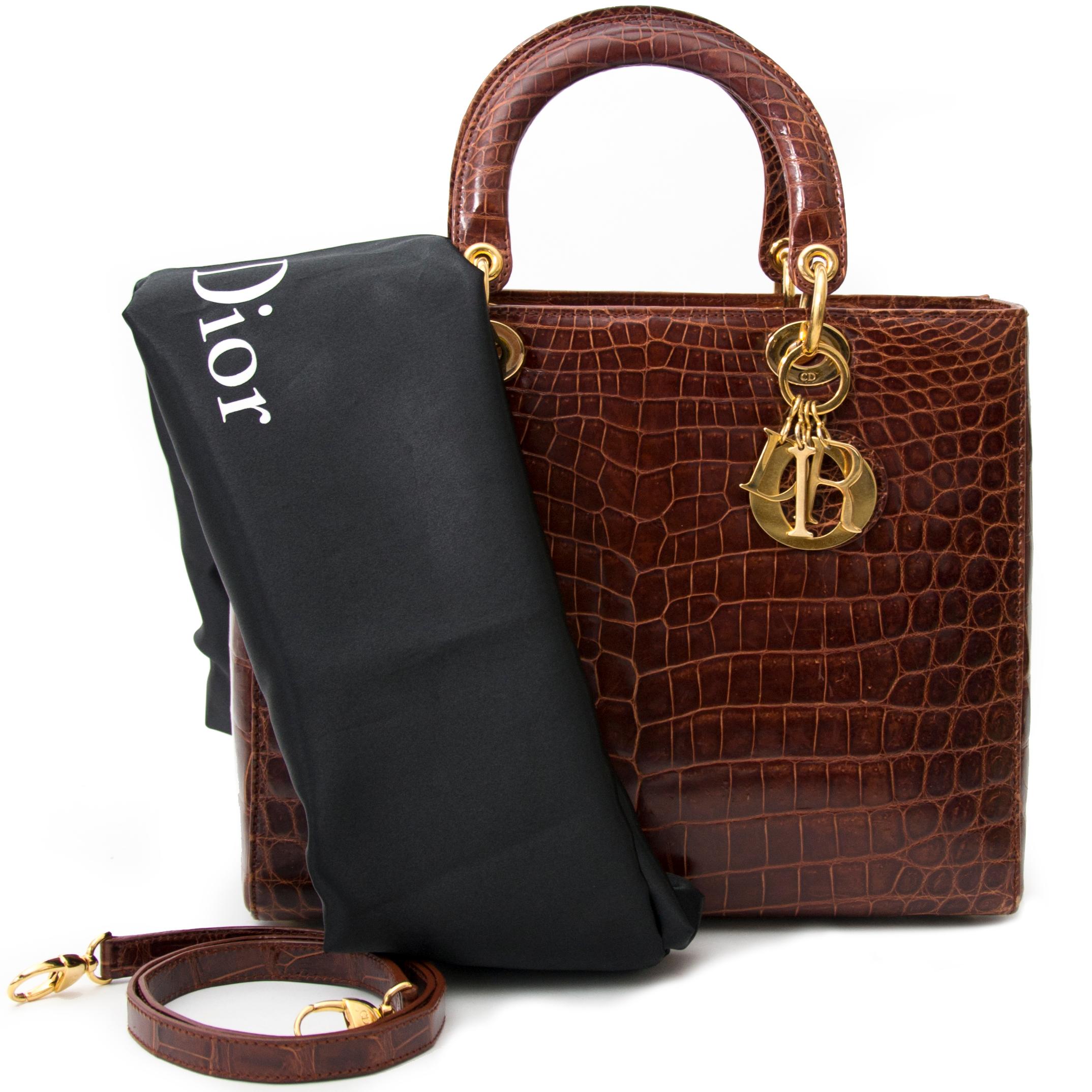Very Good Preloved Condition

Estimated retail price €30.000,-

Dior Brown Croco Lady Dior Bag

A timeless and unique work of art, the 