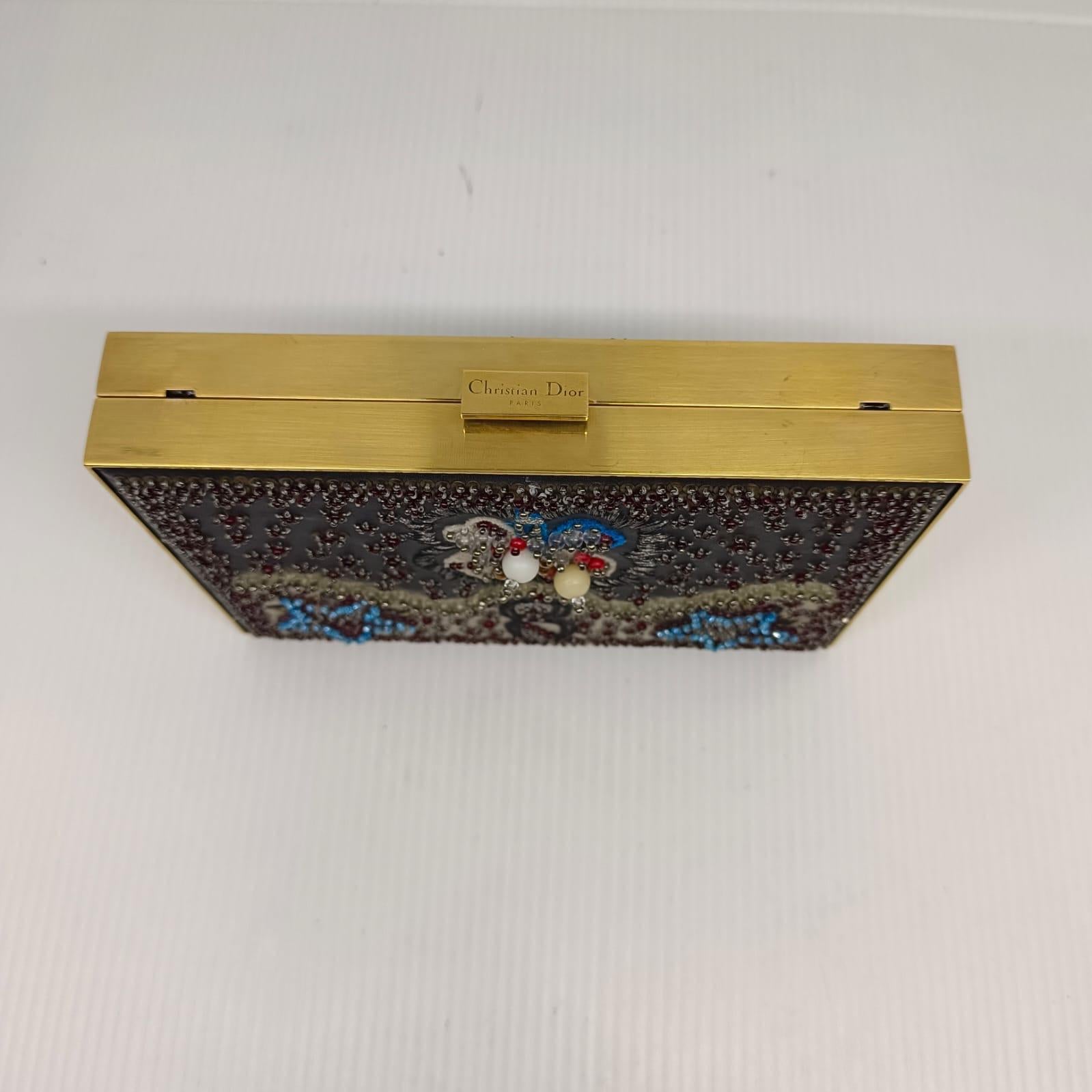 Dior Cruise 2018 Beaded Frame Chain Clutch 8