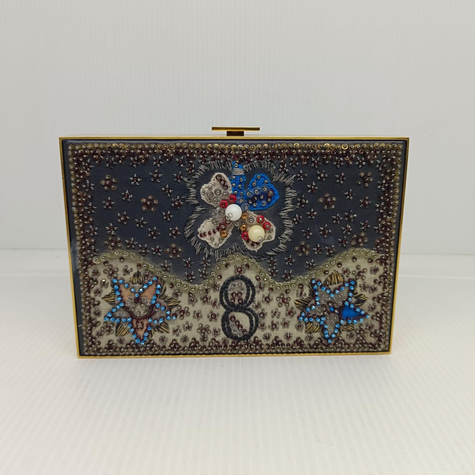 Dior Cruise 2018 Beaded Frame Chain Clutch 11