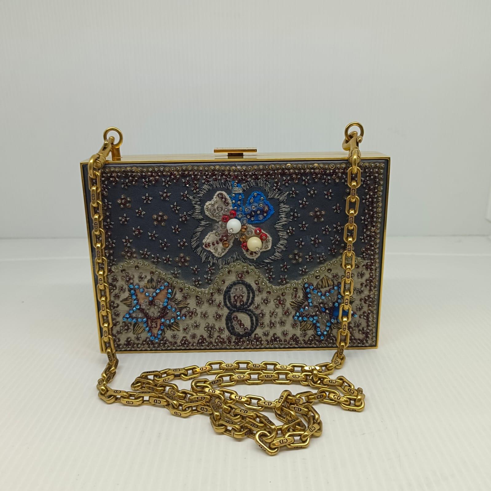 Dior Cruise 2018 Beaded Frame Chain Clutch 2