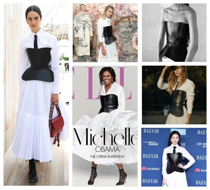 Dior Cruise 2019 Black Calfskin Leather Buckle Bustier Corset Top 13
