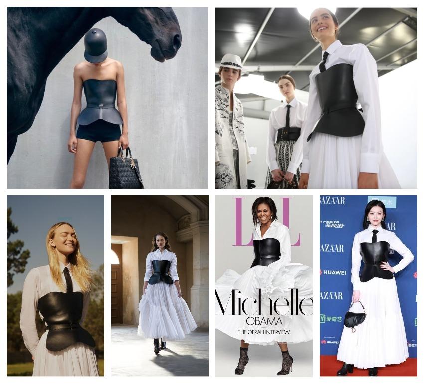 The leather corset from the Dior Cruise 2019 collection is a highly coveted fashion piece inspired by the elegance and power of skilled horsewomen. It gained immense popularity and recognition, being featured in various major magazines and spotted