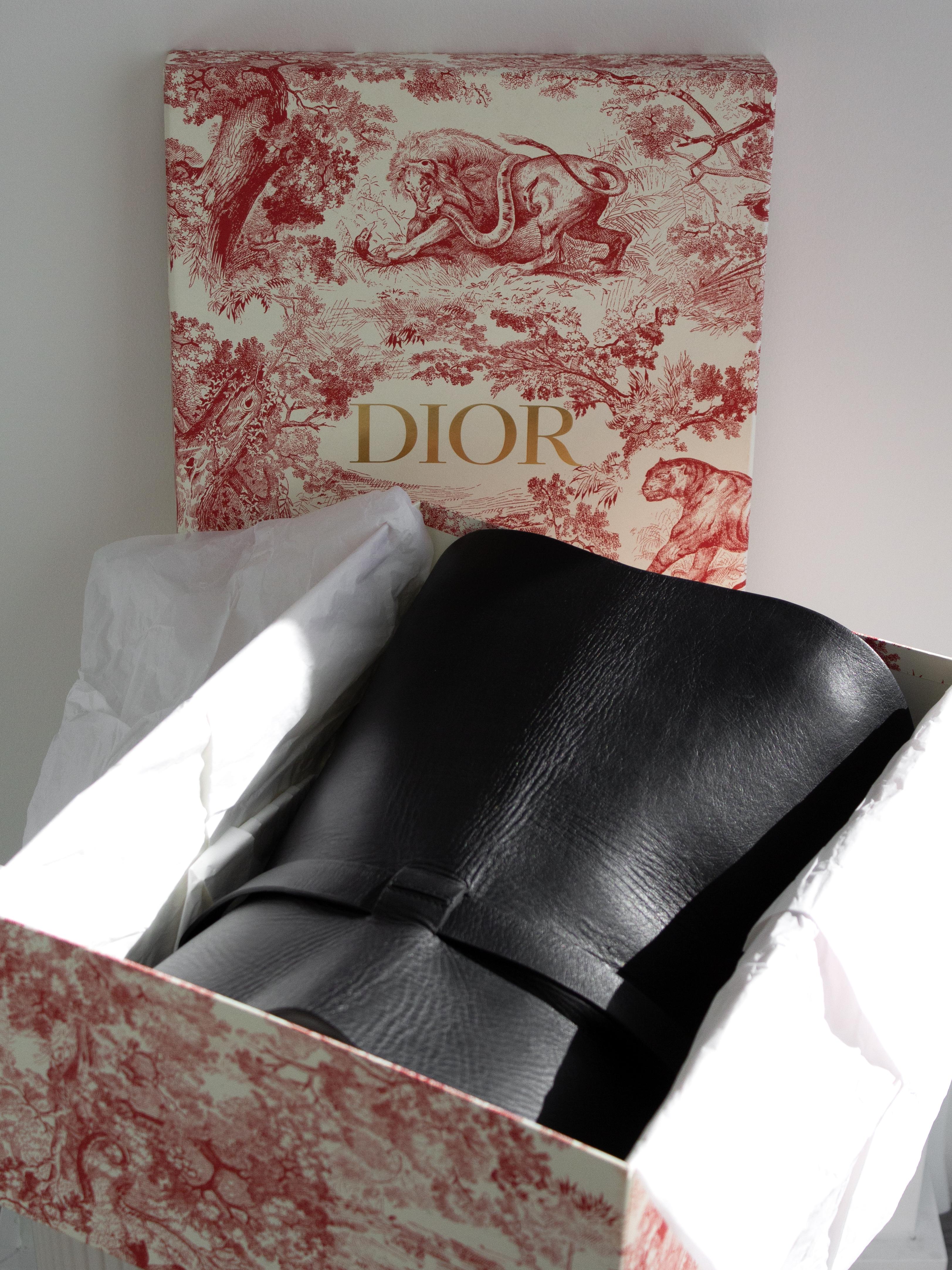 Dior Cruise 2019 Black Calfskin Leather Buckle Bustier Corset Top 1