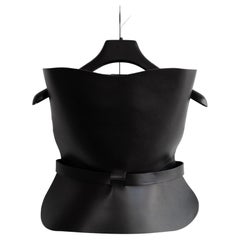 Dior Cruise 2019 Black Calfskin Leather Buckle Bustier Corset Top