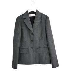Dior Cruise 2023 Grey Pinstripe Bar Jacket