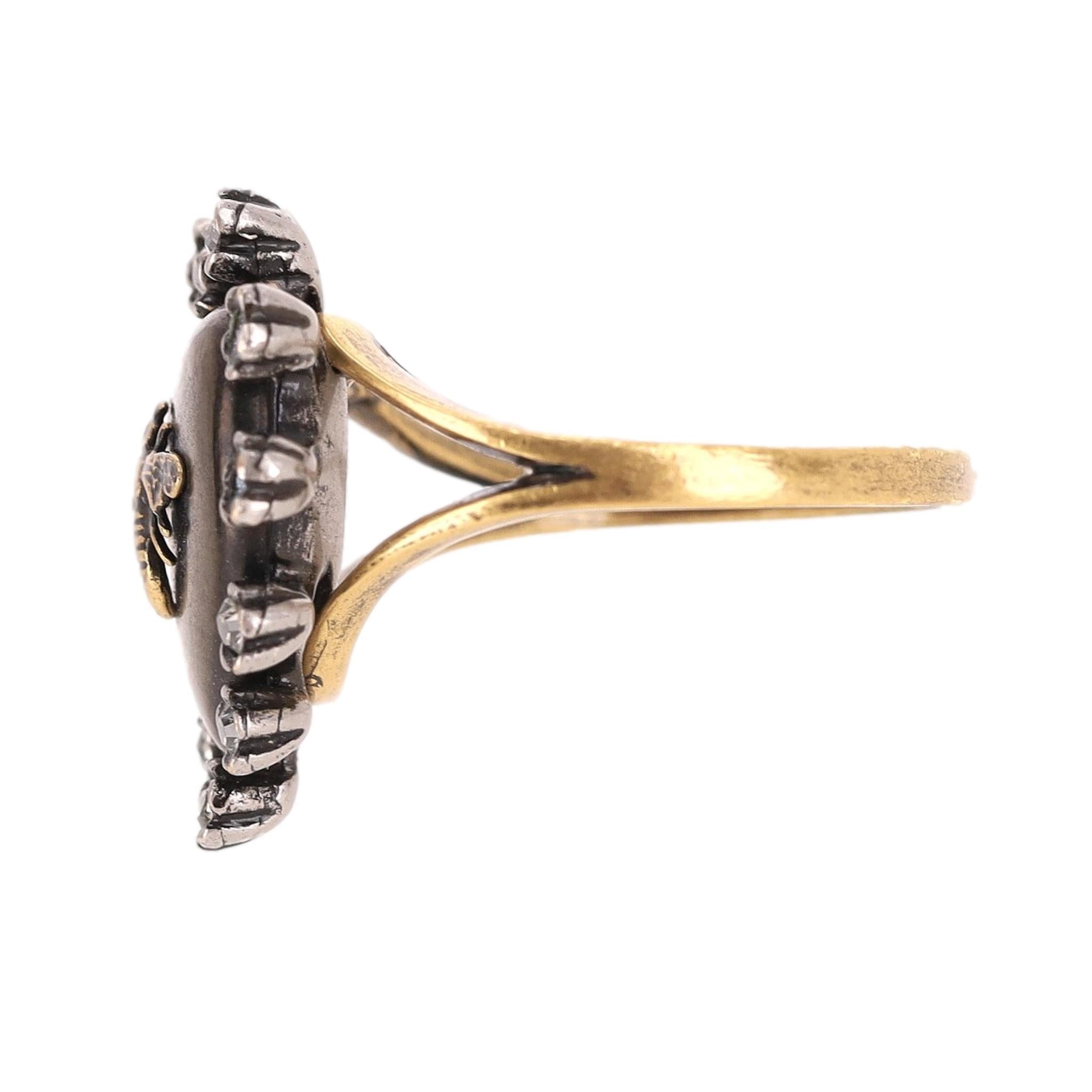 Women's Dior Crystal Heart-Shaped Bee Ring For Sale