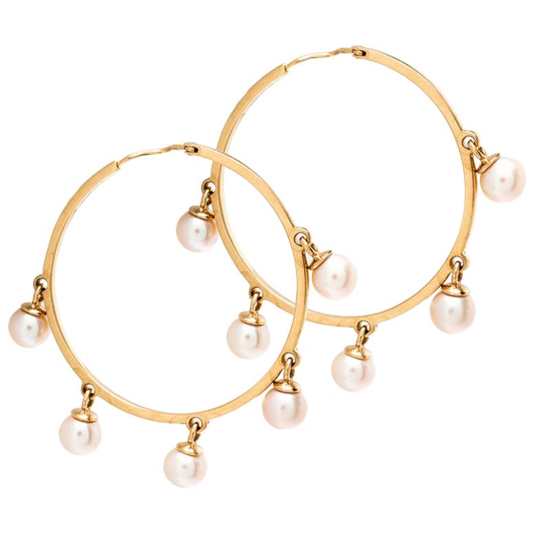 dior gold hoop earrings