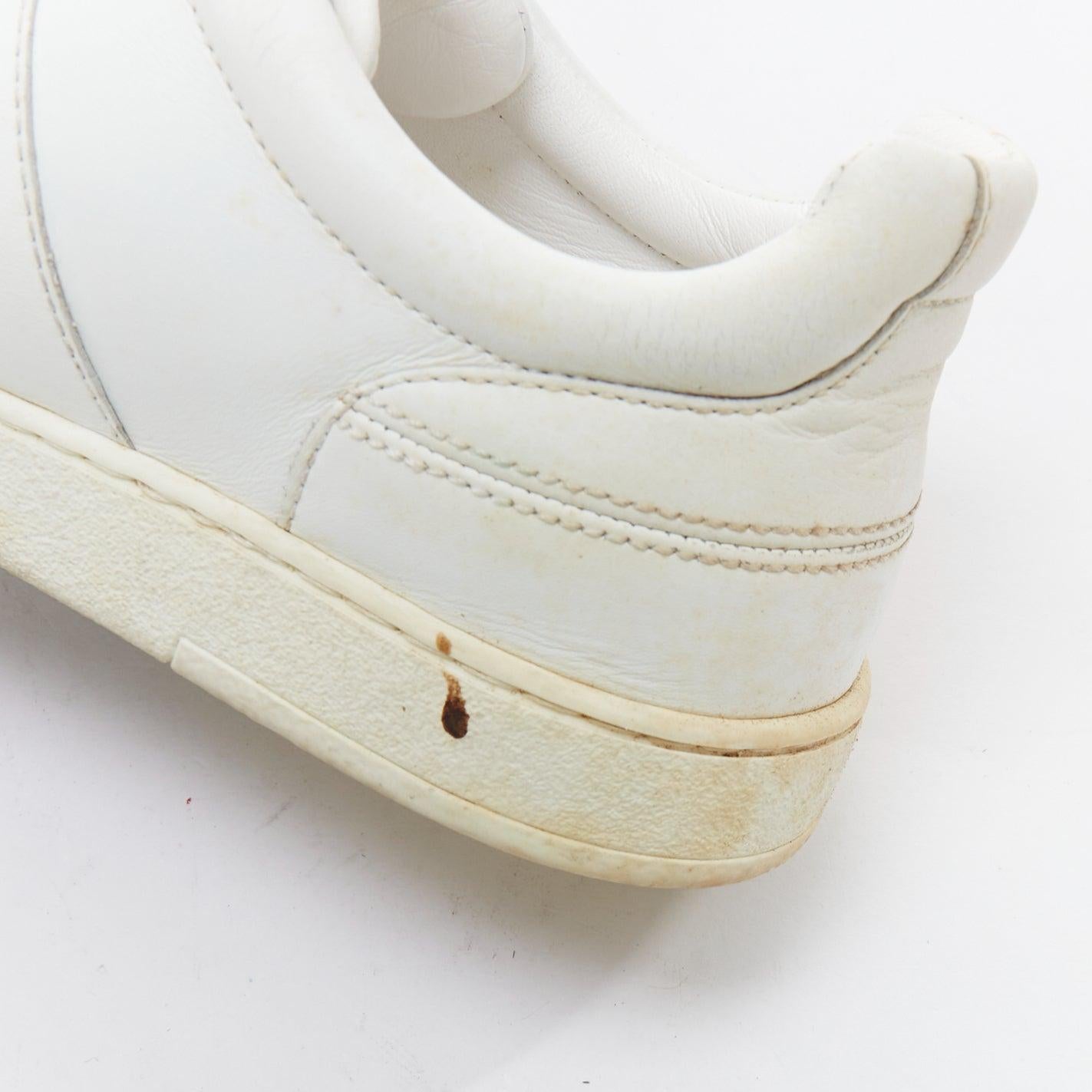 DIOR D Bee cuero blanco CD logo gris ante ribete zapatillas EU36.5 4