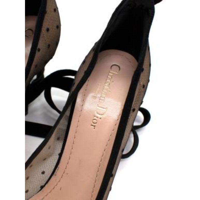 Dior D-Moi Ankle Tie Tulle Pumps For Sale 4