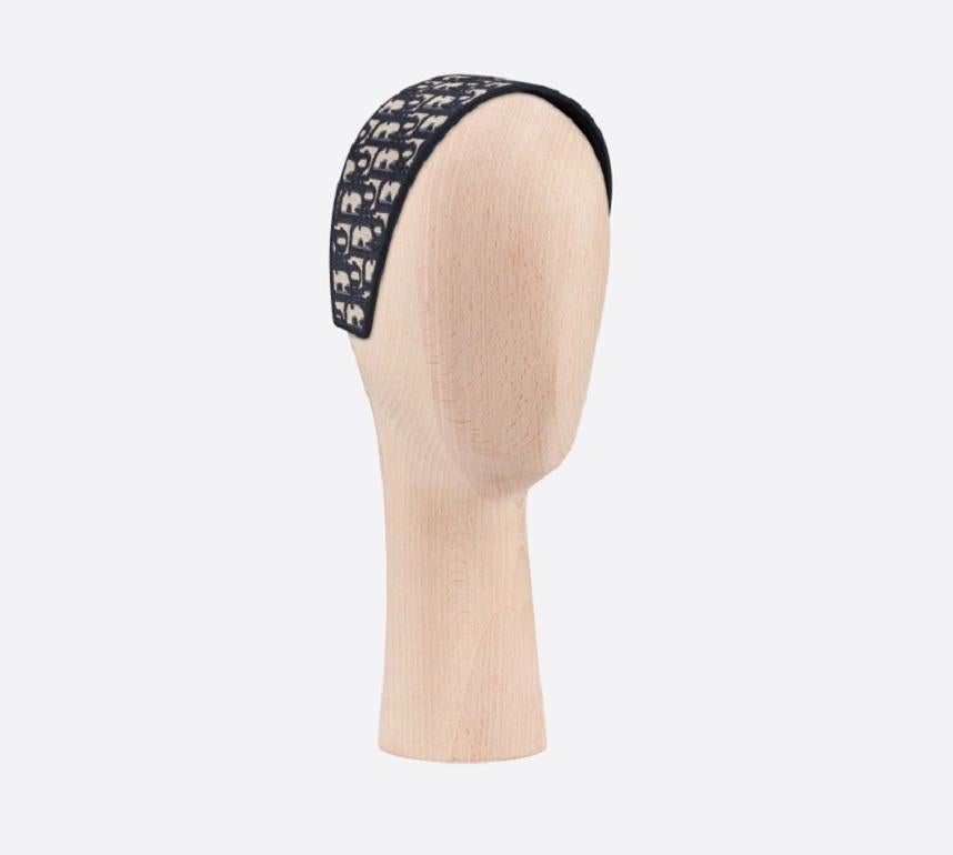 Dior D-Oblique Jacquard Monogram Headband For Sale 2