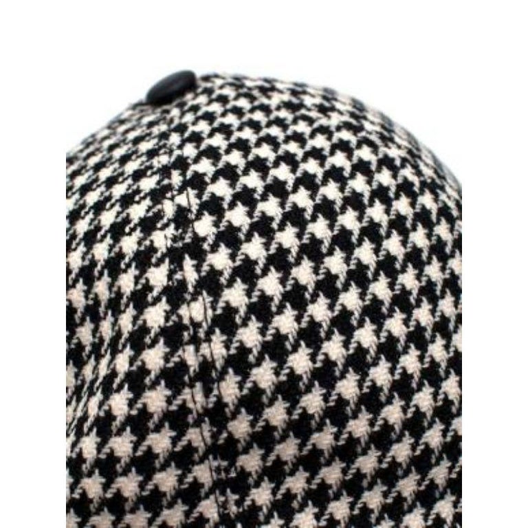 Dior Baseball Cap Houndstooth Pattern Black White Christian Dior Houndstooth Black White Jacquard Cotton Logo  main image 3