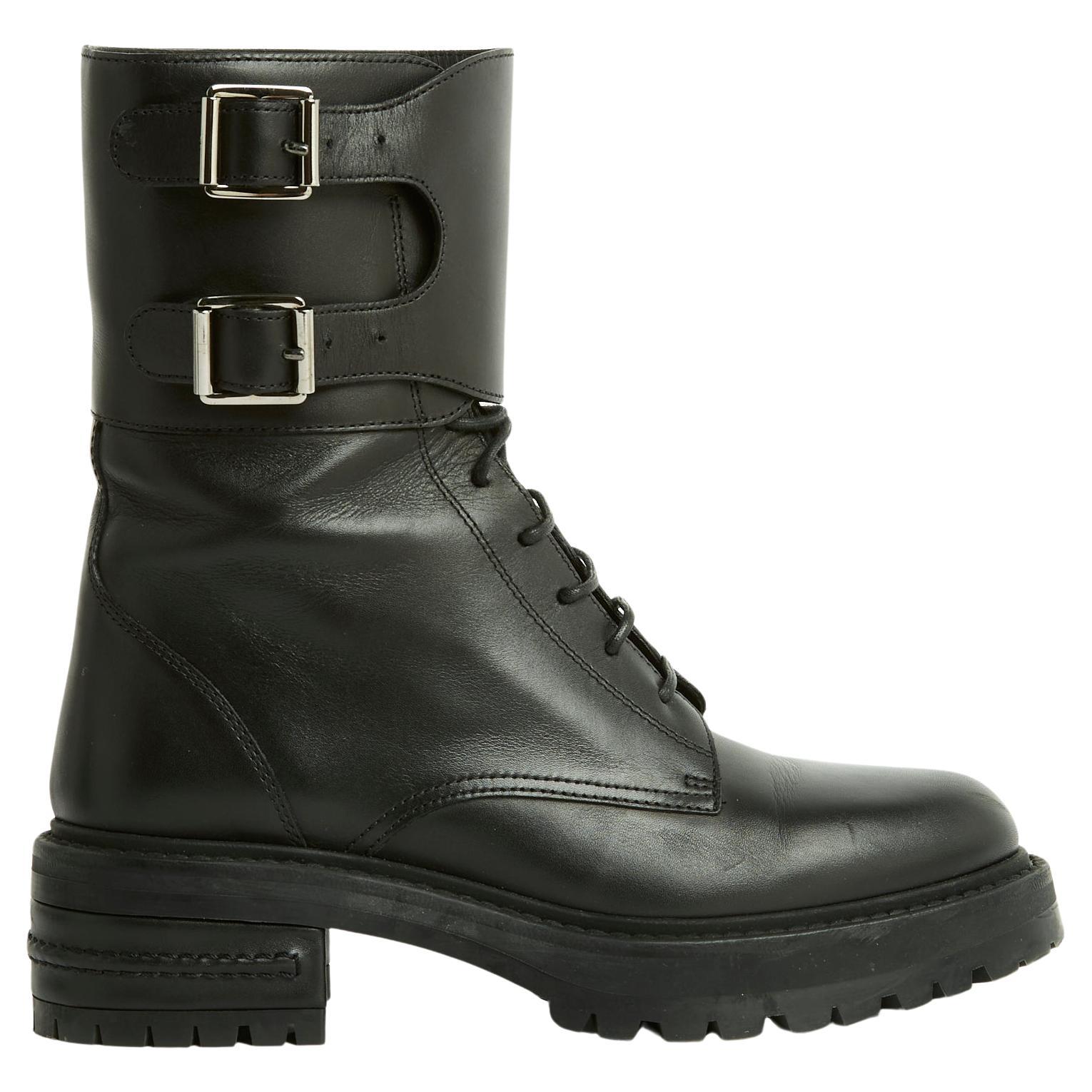 Dior D-Trap EU37.5 Black Leather boots For Sale