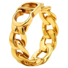 Dior Danseuse Étoile Gold Tone Ring Size 57