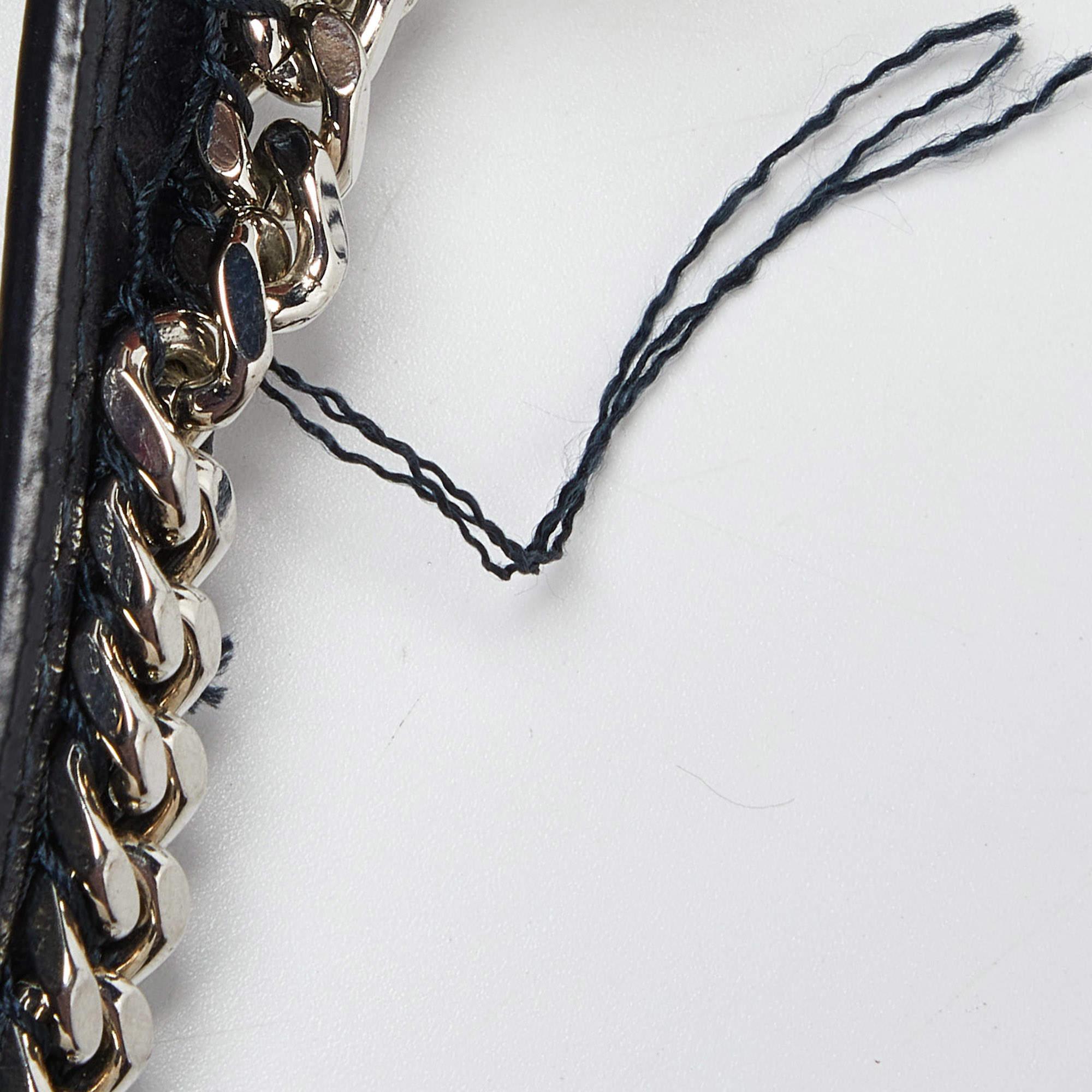 Mini sac cabas Lady Dior en cuir cannage bleu foncé en vente 1