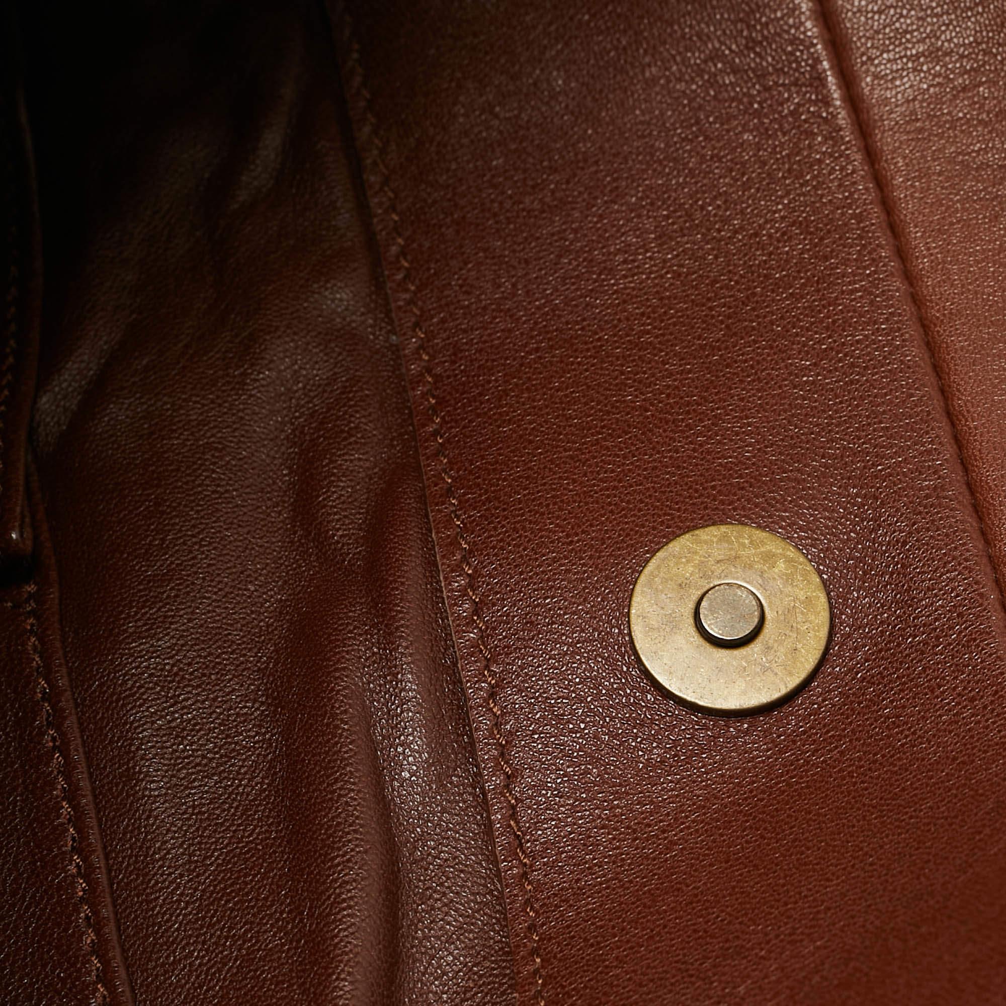 Dior Dark Brown Leather Libertine Hobo 6