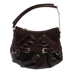 Dior Dark Brown Leather Mini Corset Hobo