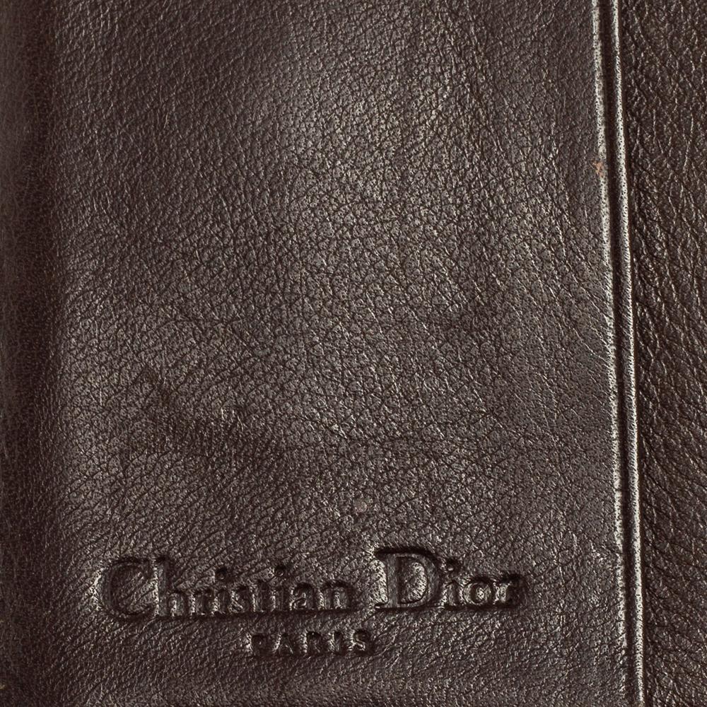 Dior Dark Brown Oblique Canvas and Leather Street Chic Compact Wallet 3