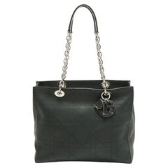 Dior Dark Green Cannage Leather Large Ultradior Tote
