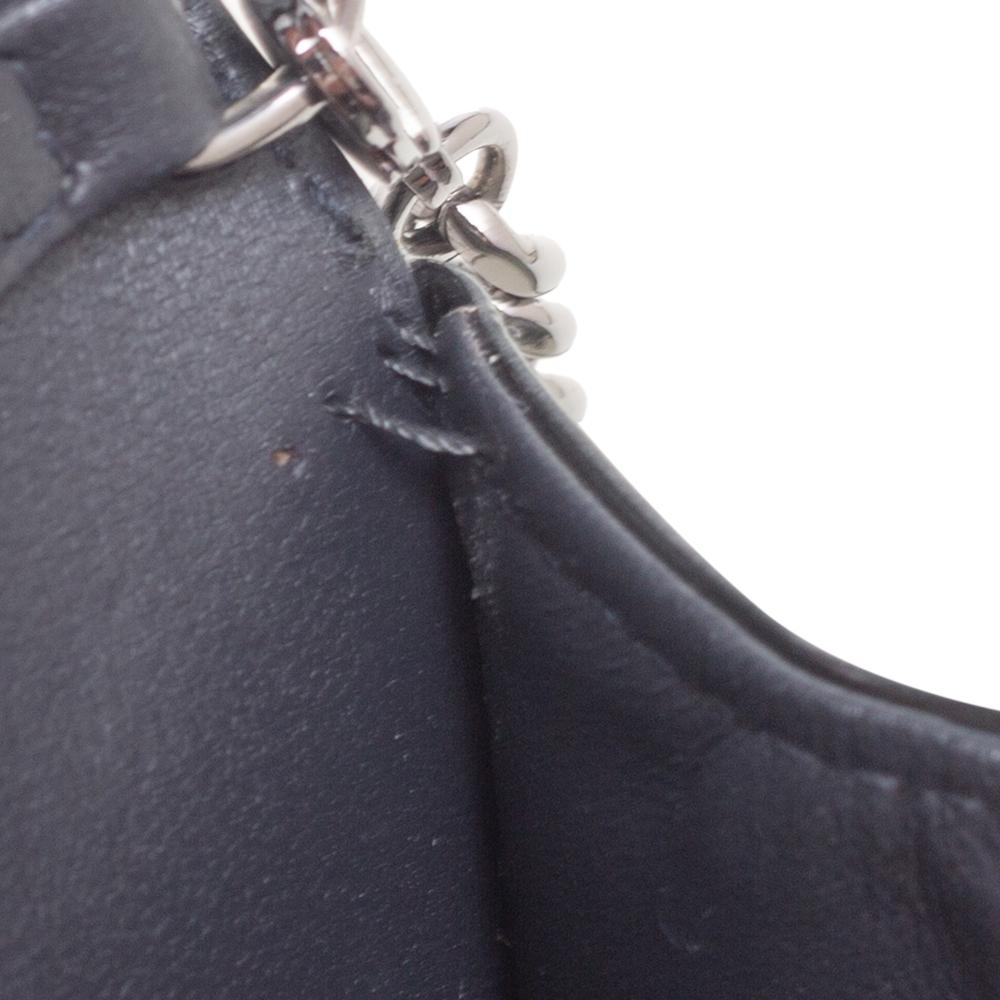 Women's Dior Dark Grey Cannage Glossy Leather Diorama Wallet on Chain