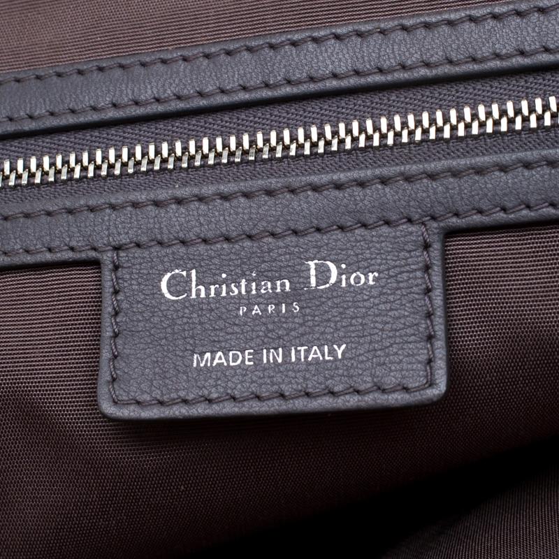 Dior Dark Grey Cannage Leather Lady Dior Zipped Shopper Tote 4