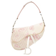 Saddle vintage classic handbag Dior Pink in Plastic - 36010293