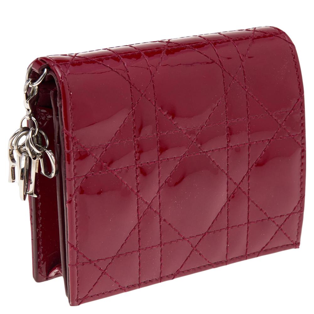 lady dior wallet red