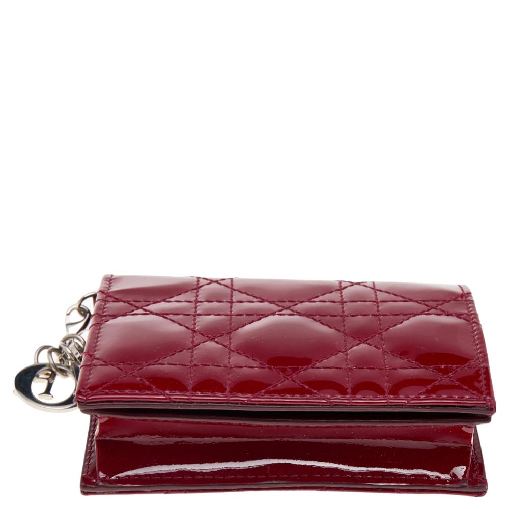 red dior wallet