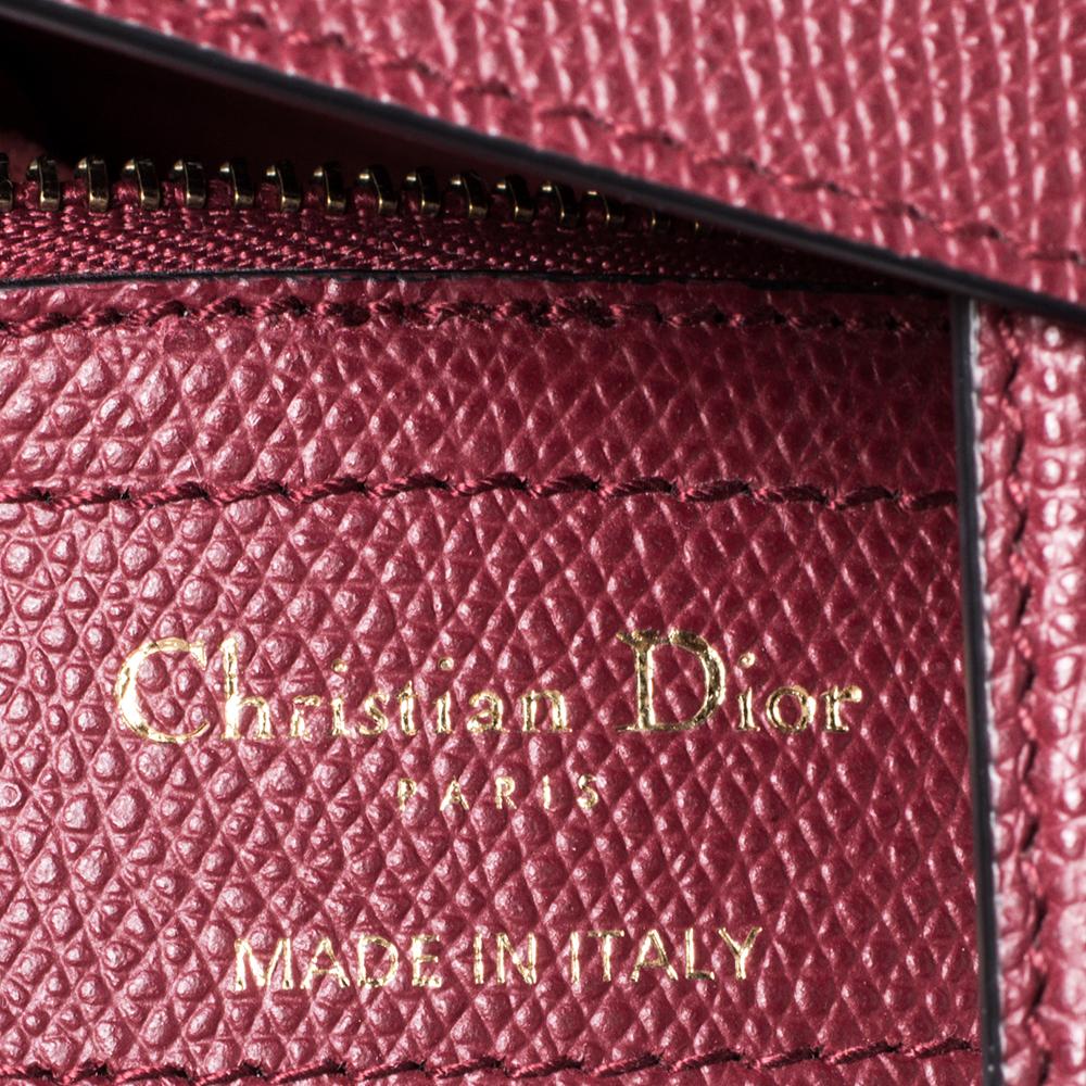 Dior - Sac à dos en cuir rouge foncé 6