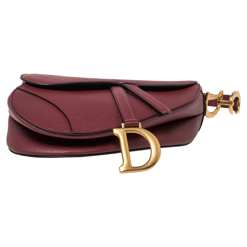 red dior saddle bag