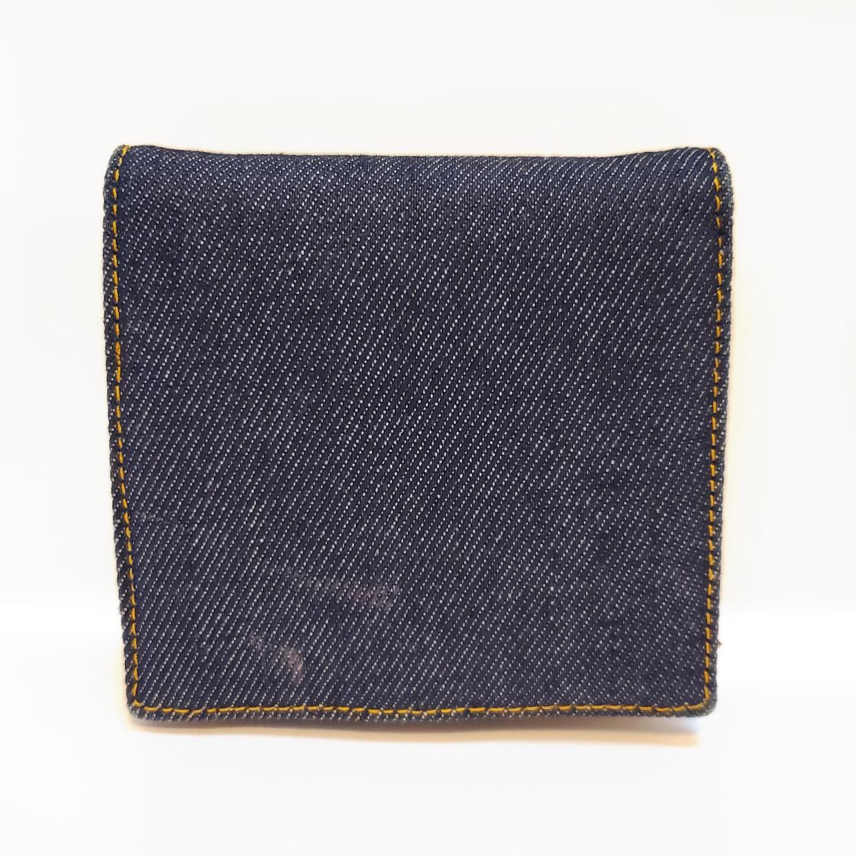 Black Dior Demin Bleu Fonce Wallet For Sale