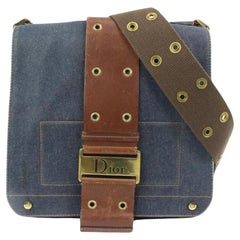 Sac à bandoulière Dior en denim Street Hardware Chic 95d33s