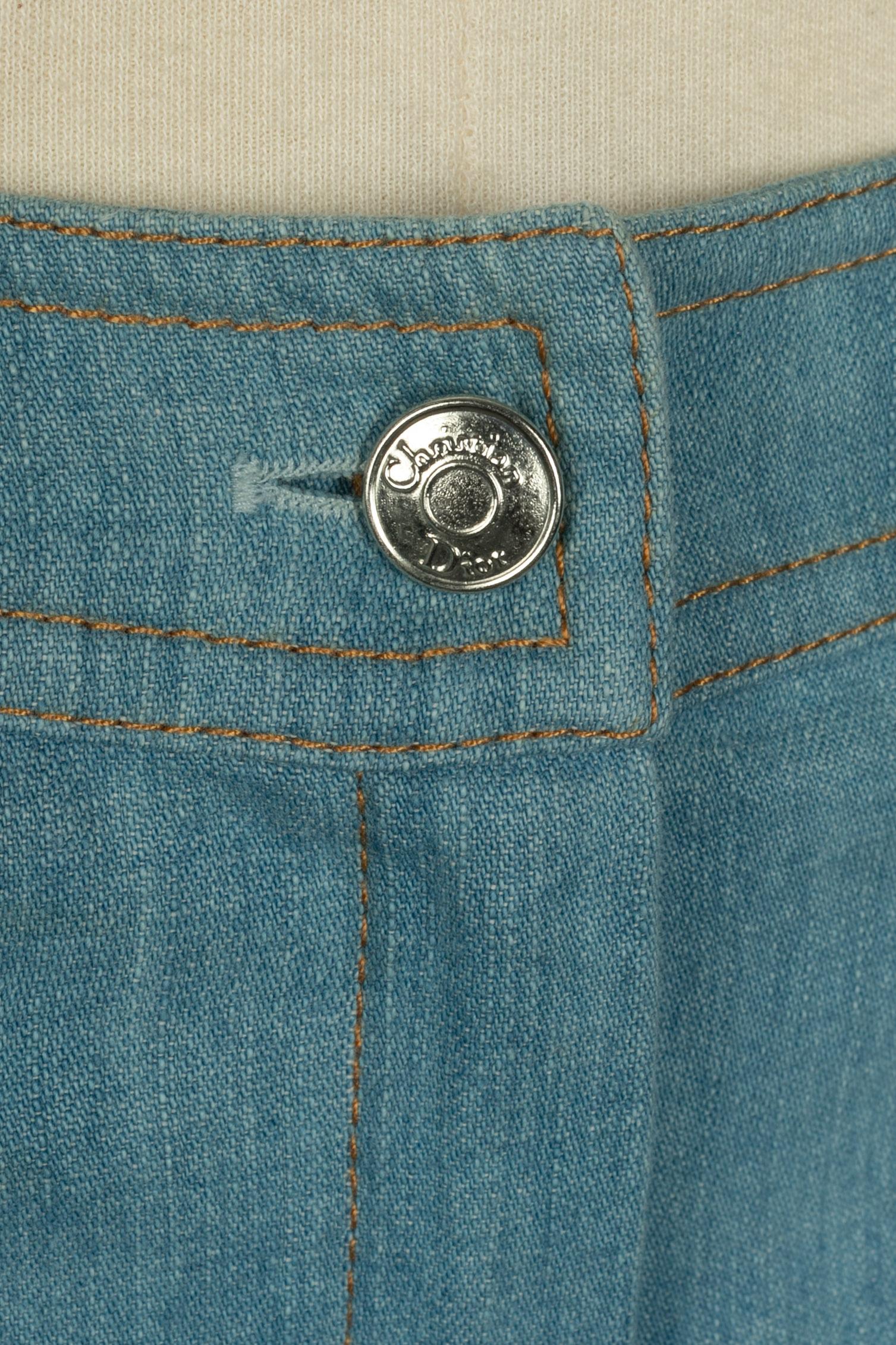 Dior-Denim-Hose, ca. 2002 (Blau) im Angebot