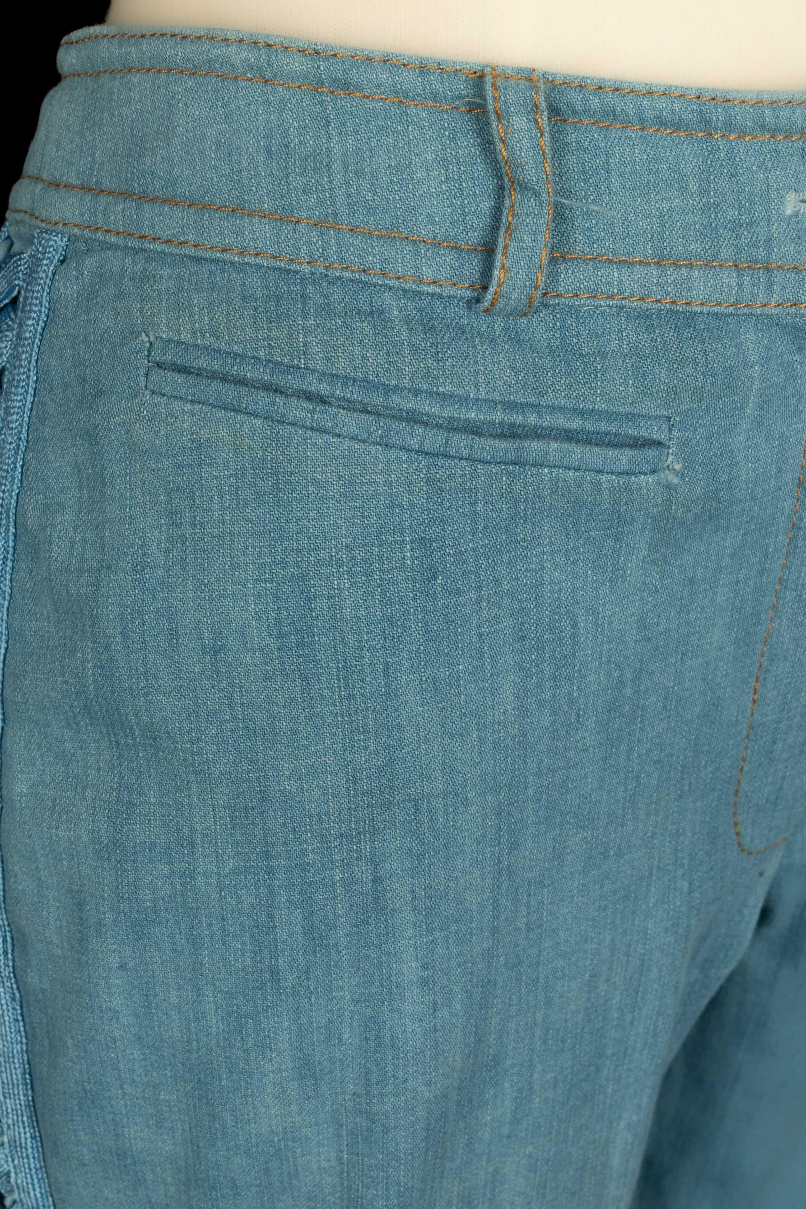 Dior-Denim-Hose, ca. 2002 im Zustand „Hervorragend“ im Angebot in SAINT-OUEN-SUR-SEINE, FR