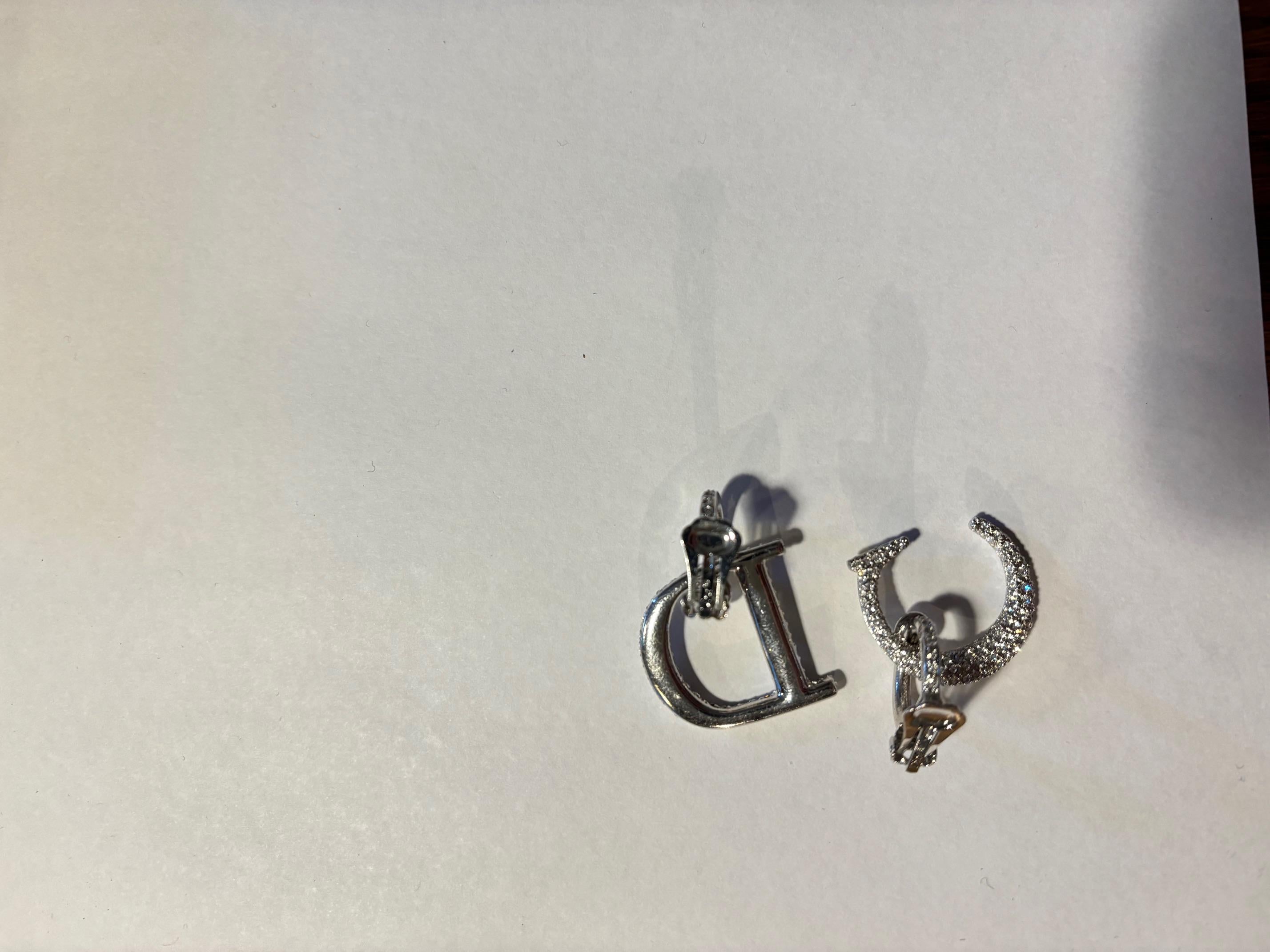 Women's Dior Diamante clip on earrings For Sale