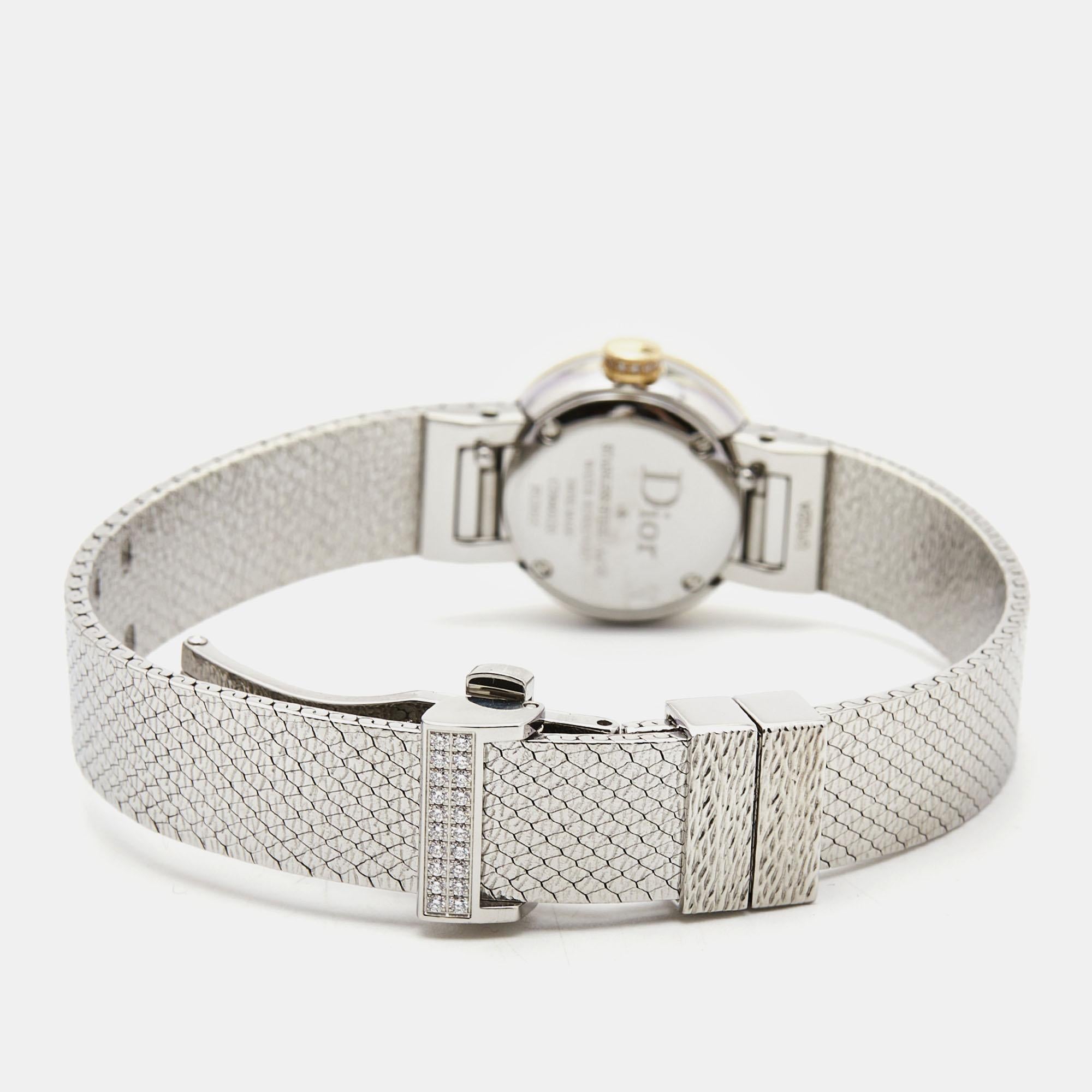 Aesthetic Movement Dior Diamond 18K   La Mini D Dior CD040120M003 Women's Wristwatch 19 mm