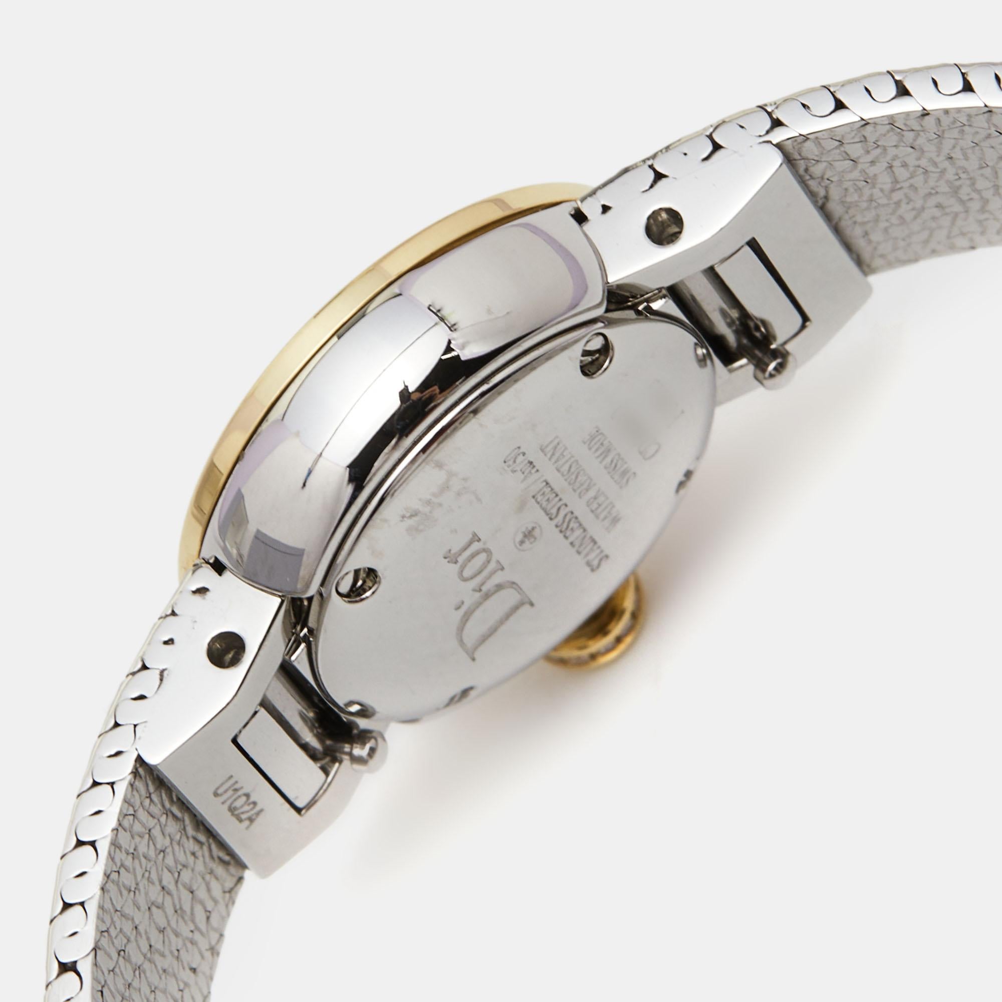 Dior Diamond 18K   La Mini D Dior CD040120M003 Women's Wristwatch 19 mm In Excellent Condition In Dubai, Al Qouz 2