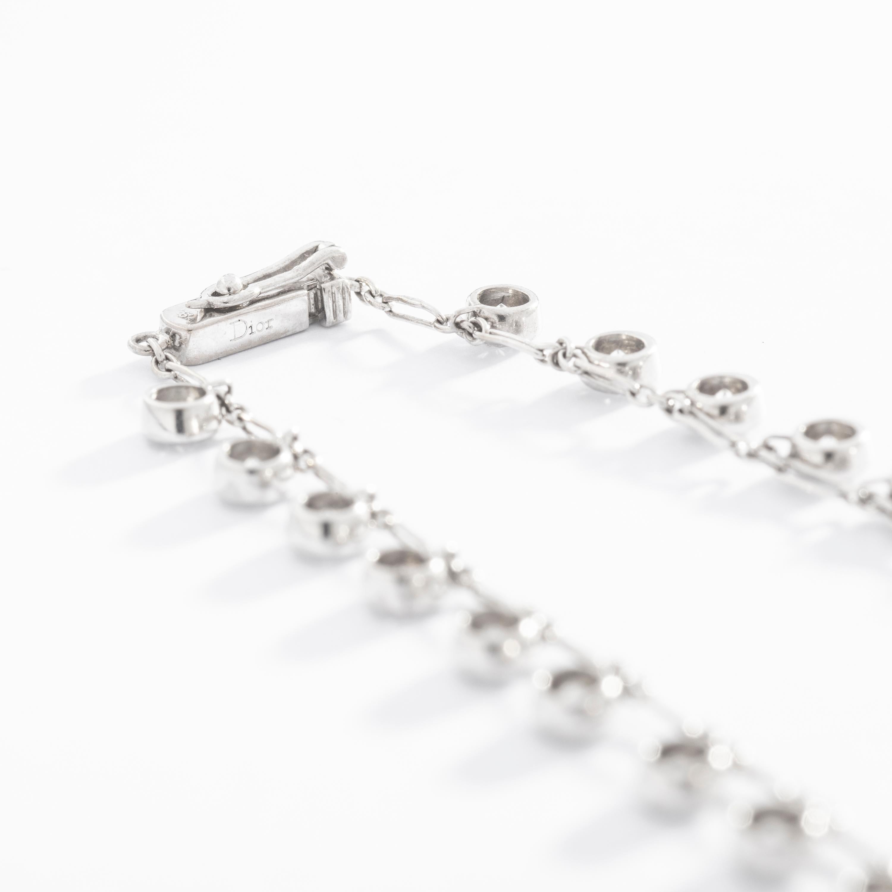 Dior Diamant-Gold-Halskette Sautoir (Rundschliff)