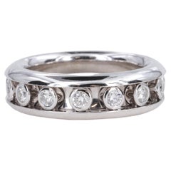 Dior Volage Floating Diamond Band in 18 Karat White Gold