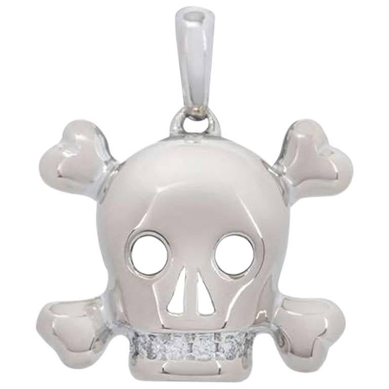 Dior Diamond Tete De Mort Skull Pendant